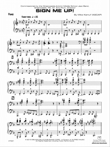 Sign Me Up!: Piano Accompaniment
