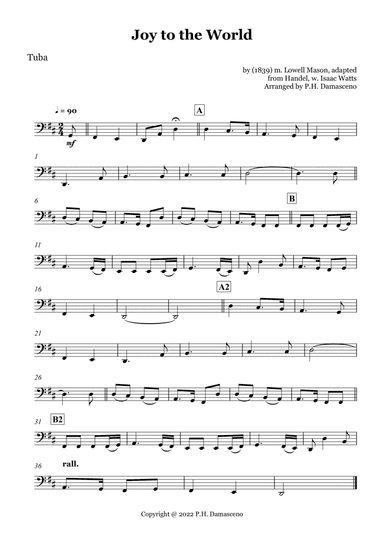 Joy to the World - Tuba Solo