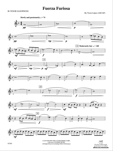 Fuerza Furiosa: B-flat Tenor Saxophone