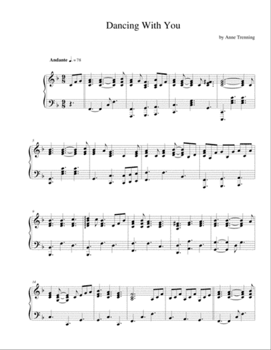 Dancing With You (sheet music for piano)