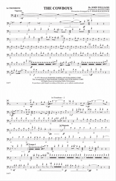 The Cowboys: 1st Trombone