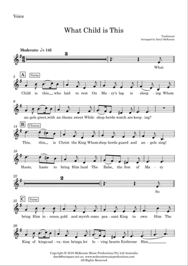 What Child is This - Vocal with Pops Orchestra Key of Em/G