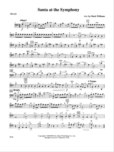 Santa at the Symphony (also playable by strings only): Cello