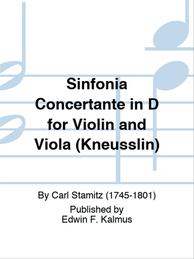 Sinfonia Concertante in D for Violin and Viola (Kneusslin)
