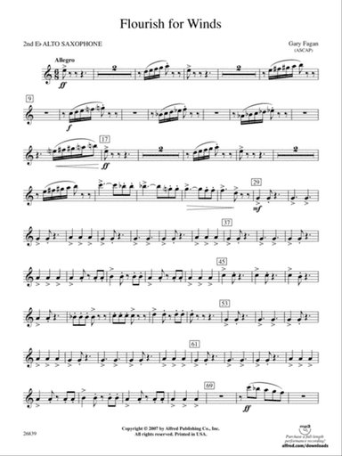 Flourish for Winds: 2nd E-flat Alto Saxophone