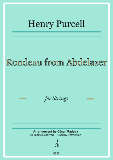 Rondeau from Abdelazer - String Orchestra (Full Score) - Score Only