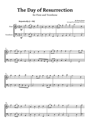 The Day of Resurrection (Flute and Trombone) - Easter Hymn