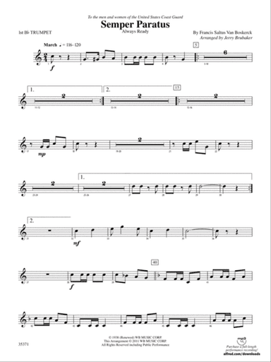 Semper Paratus: 1st B-flat Trumpet