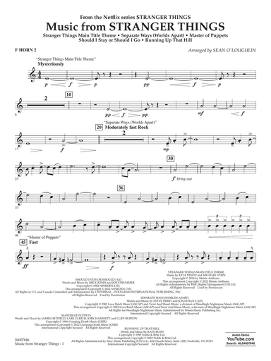 Music from Stranger Things - F Horn 2