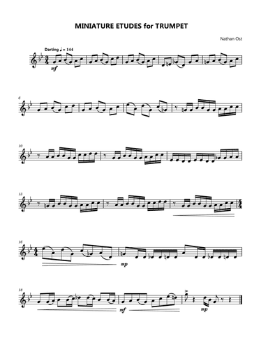 MIniature Etude For Trumpet No. 13