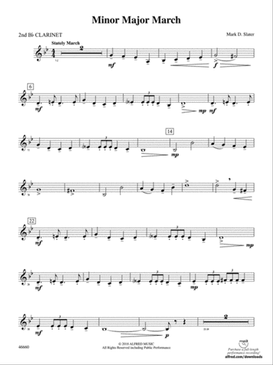 Minor Major March: 2nd B-flat Clarinet