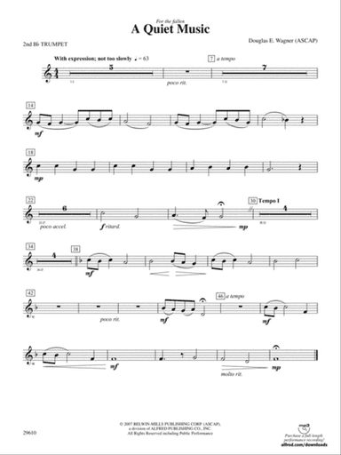 A Quiet Music: 2nd B-flat Trumpet