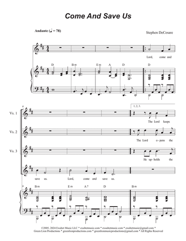 Come And Save Us (Vocal solo)