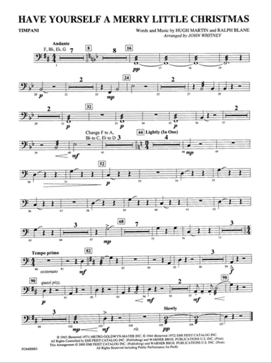 Have Yourself a Merry Little Christmas: Timpani