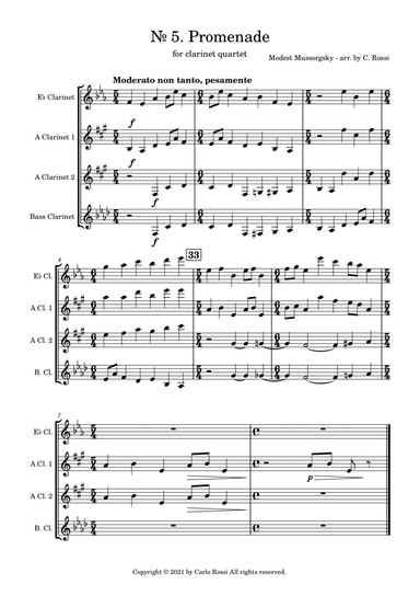 Pictures at an Exibition - Promenade Nr. 3