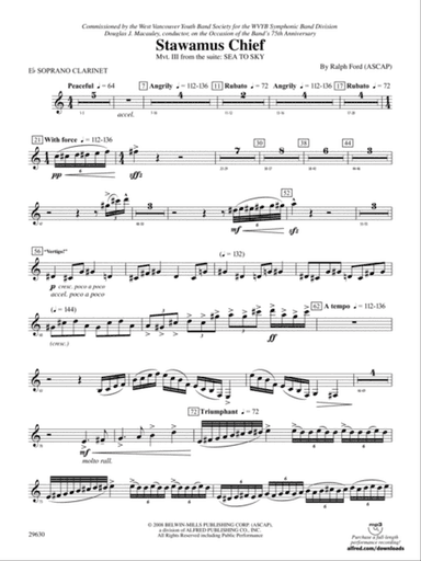 Stawamus Chief: E-flat Soprano Clarinet