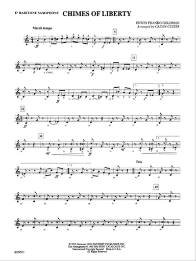 The Chimes of Liberty: E-flat Baritone Saxophone