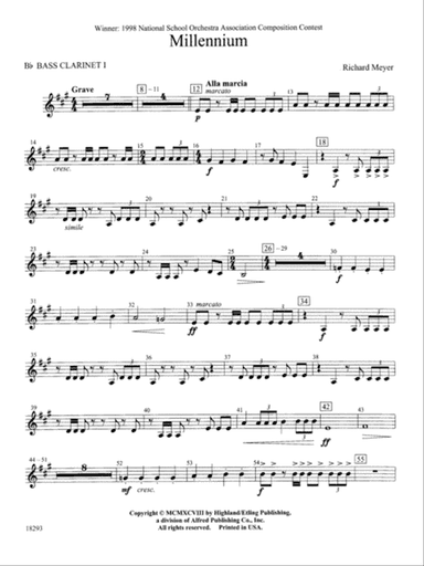 Millennium: Bass Clarinet 1