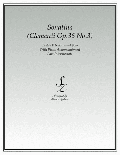 Sonatina-Clementi (Op. 36, No. 3) (treble F instrument solo)