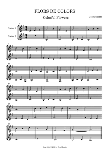 FLORS DE COLORS Guit Duet