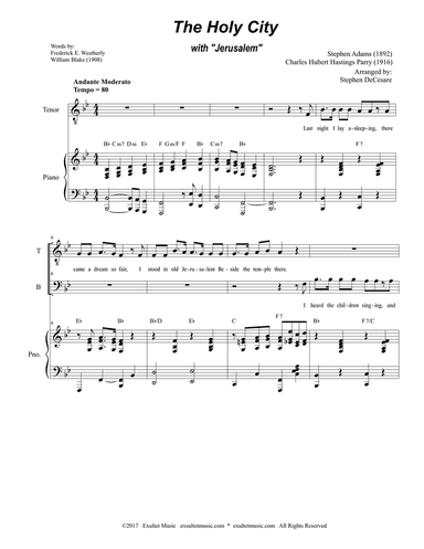 The Holy City (with "Jerusalem") (2-part choir - (TB)