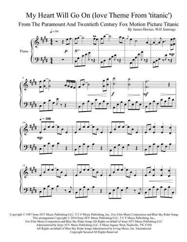 My Heart Will Go On (love Theme From 'titanic')