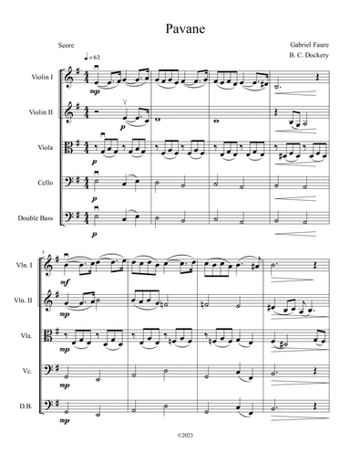 Pavane (String Quintet)