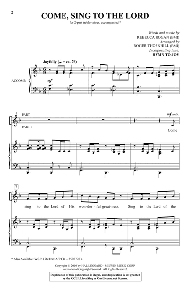 Come, Sing To The Lord