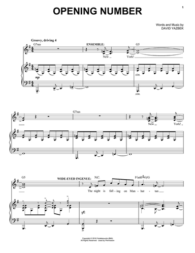 Opening Number (from the musical Tootsie)