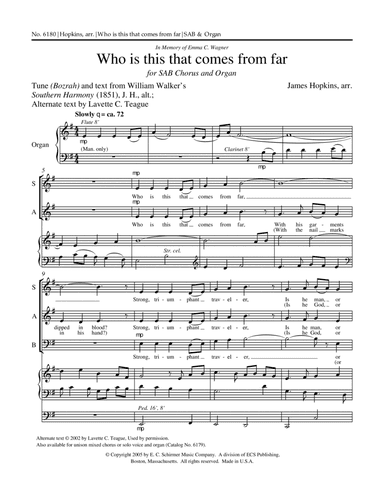 Who is This That Comes from Far