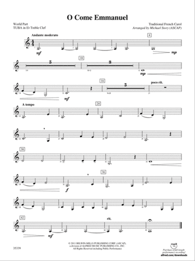 O Come Emmanuel: (wp) E-flat Tuba T.C.
