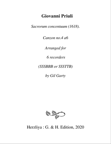 Canzon no.4 a6 (1618)