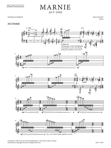 Marnie (Vocal Score)