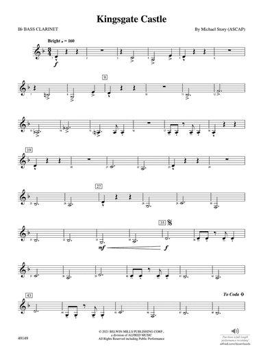 Kingsgate Castle: B-flat Bass Clarinet