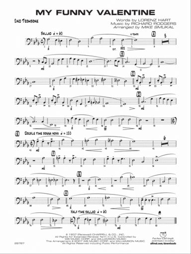 My Funny Valentine: 2nd Trombone