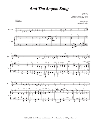 And The Angels Sang (French Horn solo and Piano)