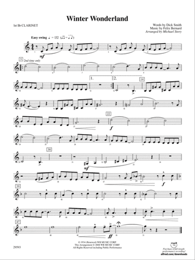 Winter Wonderland: 1st B-flat Clarinet
