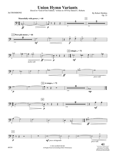 Union Hymn Variants: 3rd Trombone