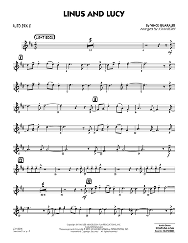 Linus and Lucy (arr. John Berry) - Alto Sax 2