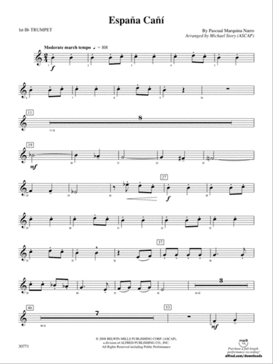 España Cañí: 1st B-flat Trumpet