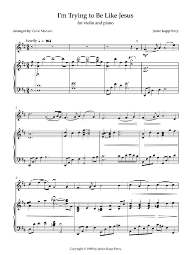 I'm Trying to Be like Jesus