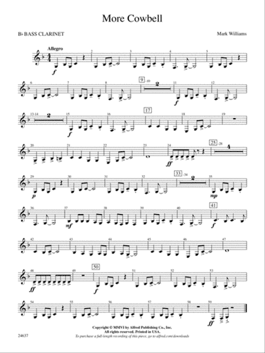 More Cowbell: B-flat Bass Clarinet
