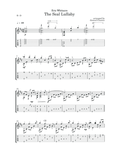 The Seal Lullaby (arr. Gerard Cousins)