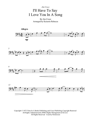 I'll Have To Say I Love You In A Song