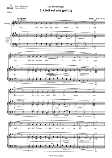 Gott sei uns gnadig (Original key. E minor)