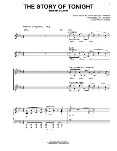 The Story Of Tonight (from Hamilton)