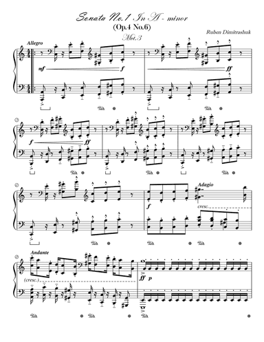 Sonata No.1 - (Mvt.3) Ruben Dimitrashuk