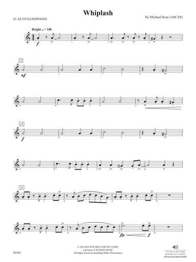 Whiplash: E-flat Alto Saxophone