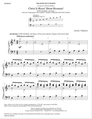 Christ Is Risen! Shout Hosanna! (Downloadable Instrumental Parts)