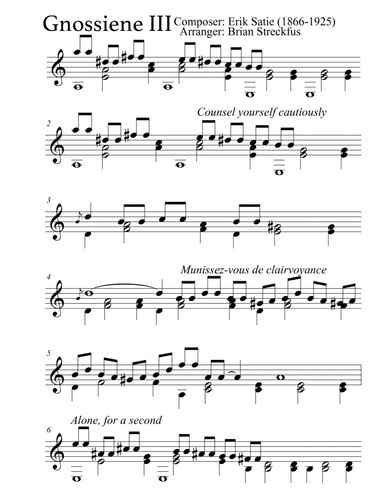 Gnossienne No. 3